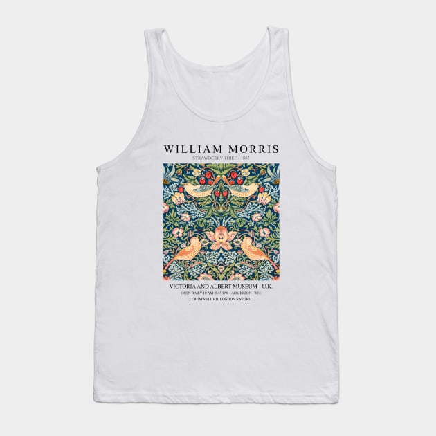 William Morris Strawberry Thief Art Design Tank Top by VanillaArt